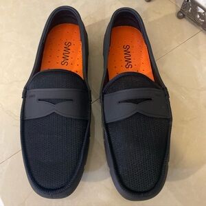 Swims Classic Black Slip-On Shoes